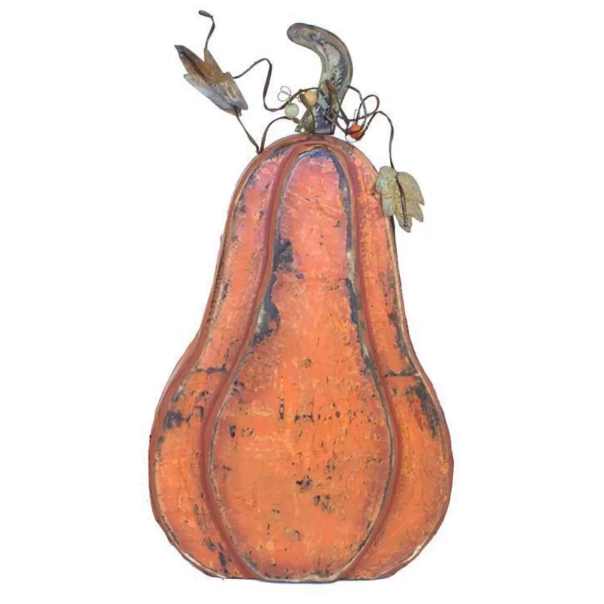 Jim Shore 30" Antique Orange Painted Pumpkin Figurine* Halloween