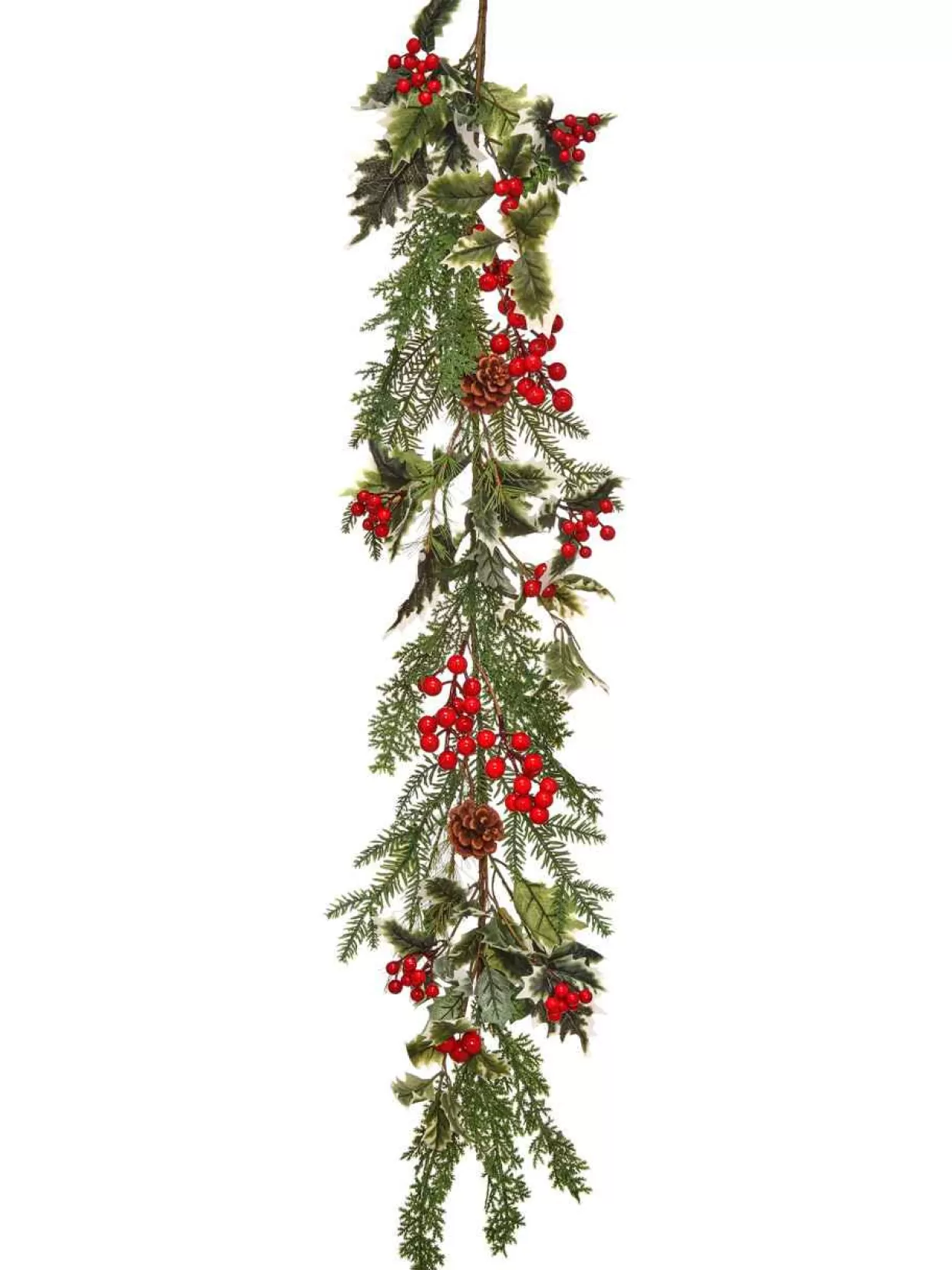 * 48" Holly Spruce Garland With Berries* Garland
