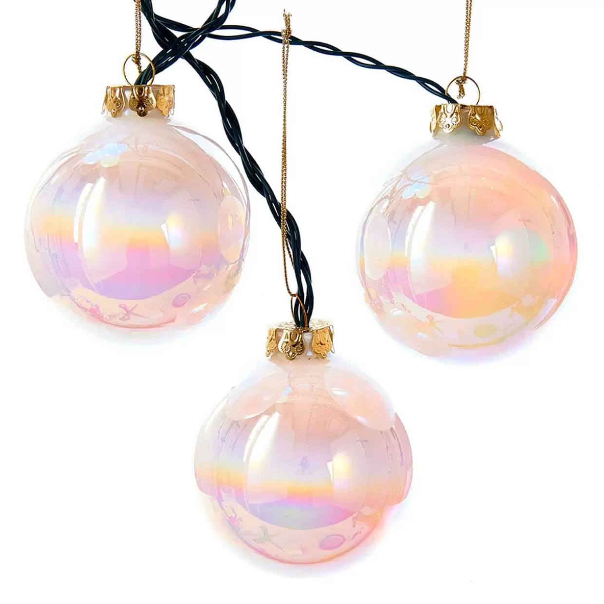 Lumineo 6-Light Glass Ball Ornament Color-Changing Led Light Set* Kurt Adler Lights