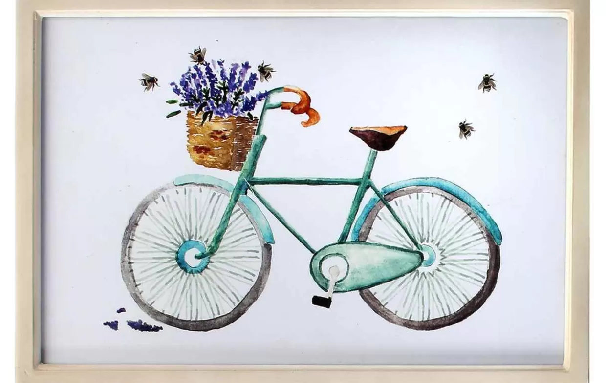 * Boy Bicycle With Flower Print 19" X 13"* Easter And Spring