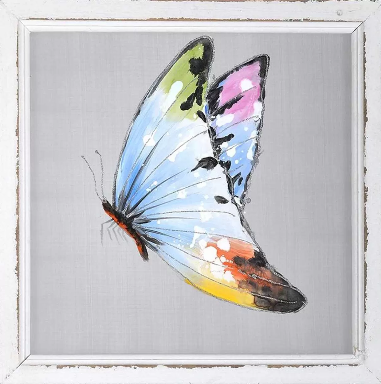Kurt Adler Butterfly Screen, Side Blue* Easter And Spring