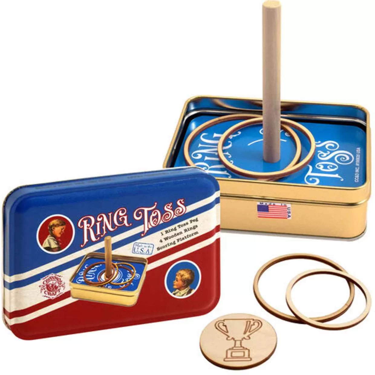 Kurt Adler Channel Craft - Ring Toss In A Tin* Games
