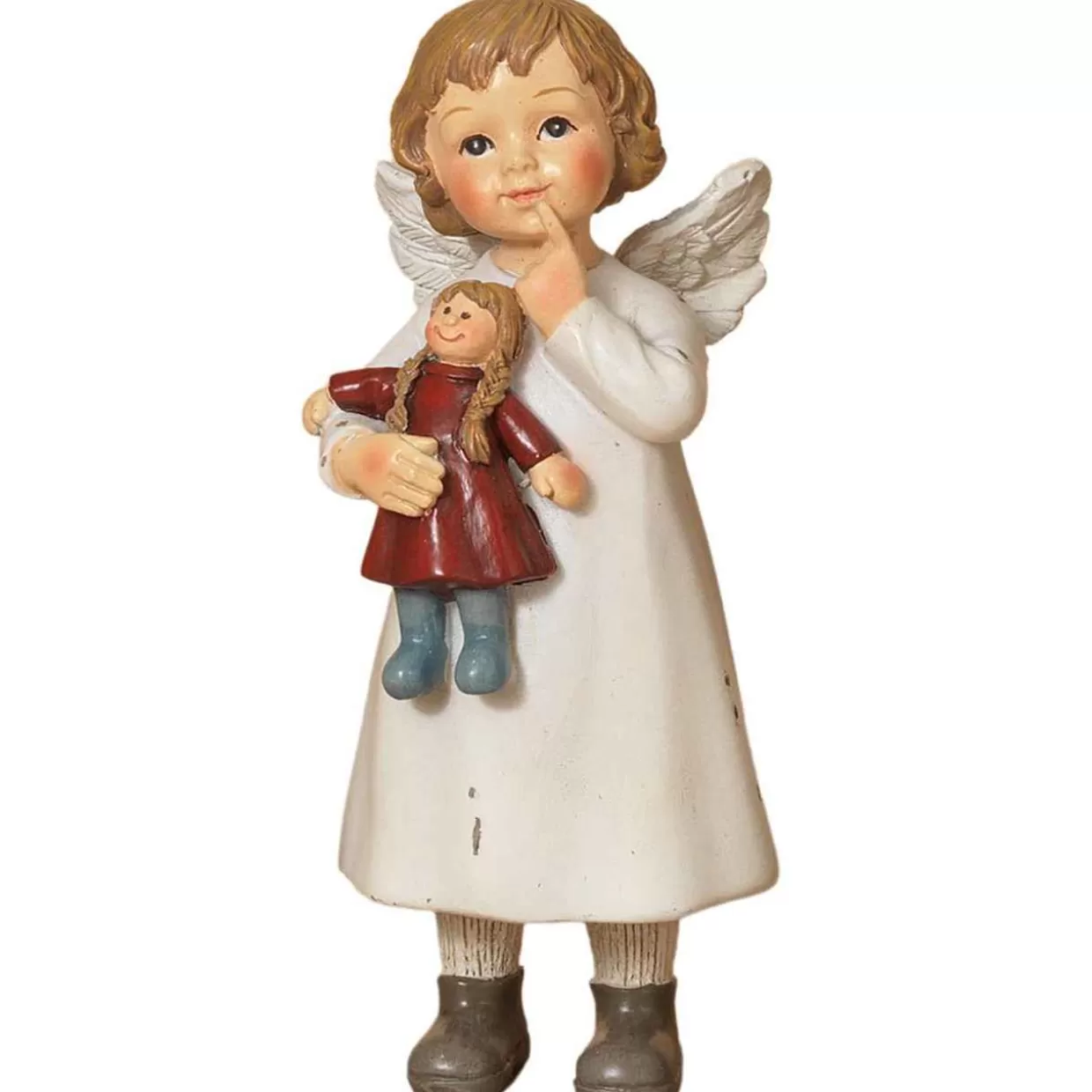 Kurt Adler Child Angel Holding Doll Figurine* Figurines