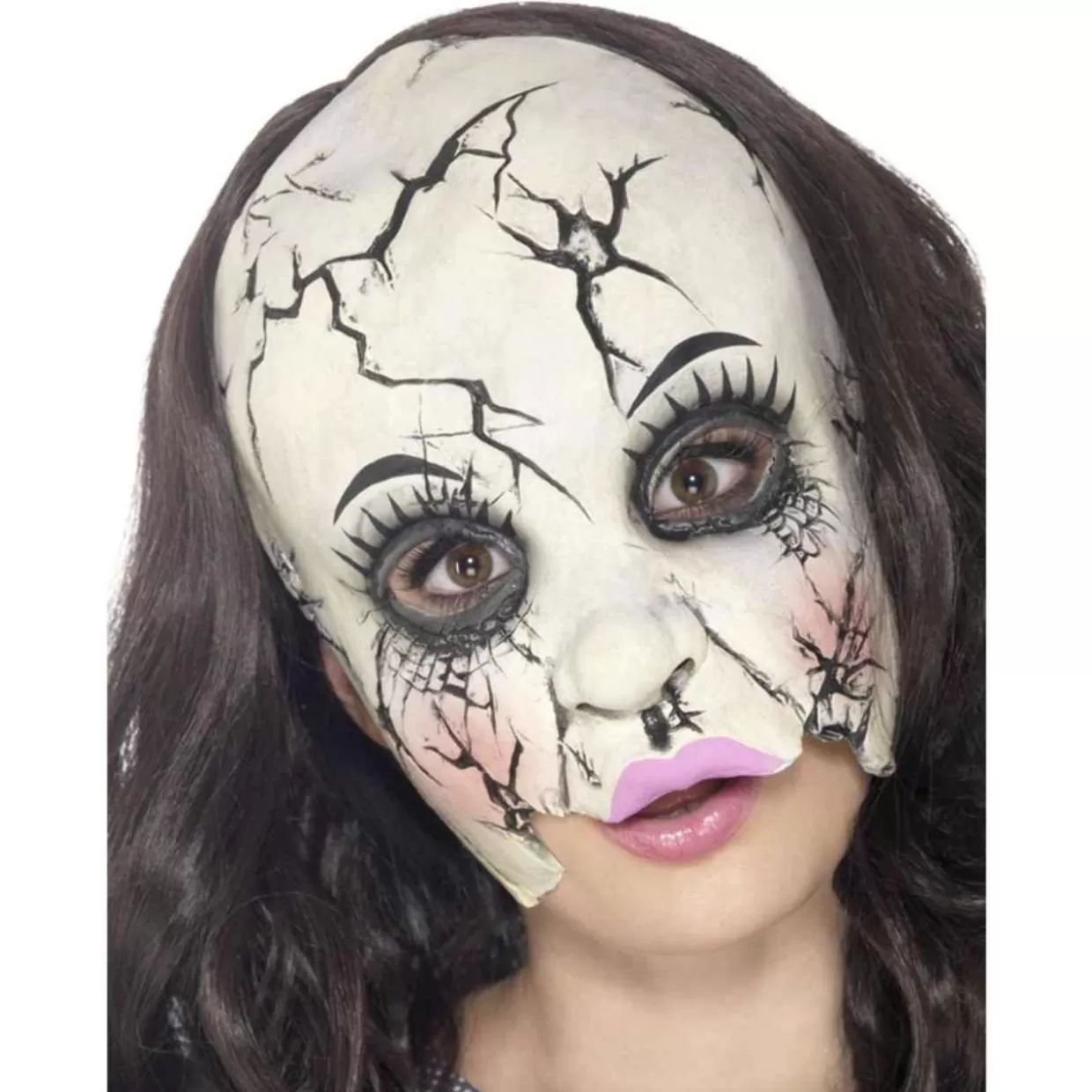 * Damaged Porcelain Doll Mask* Halloween