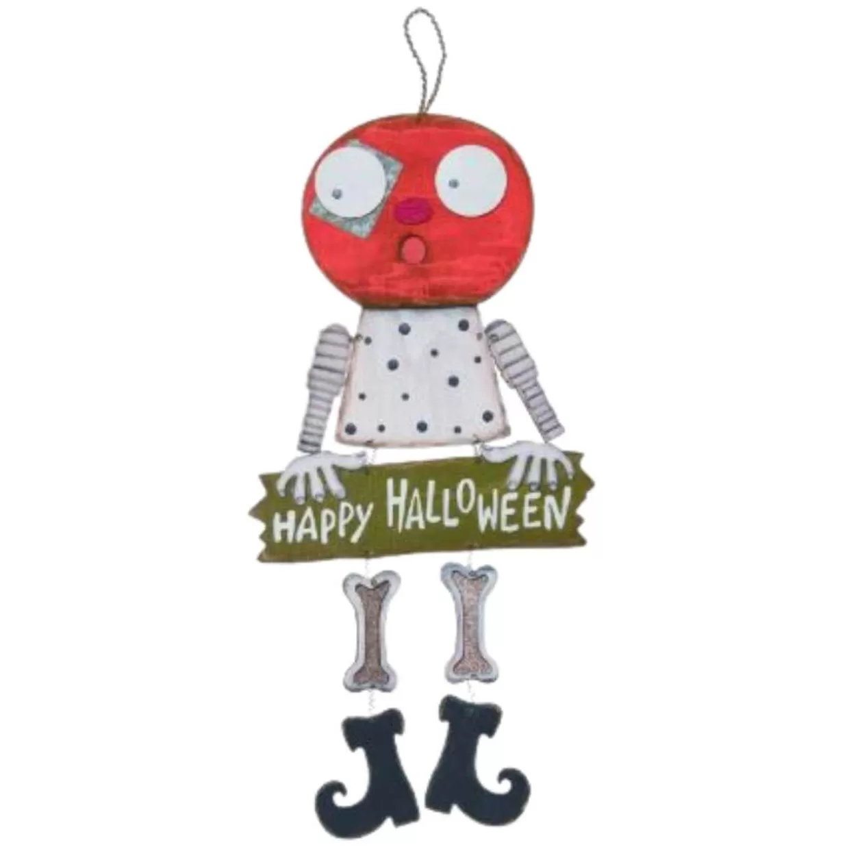 Kurt Adler Dangling Spooky Pumpkin Character Ornament* Halloween