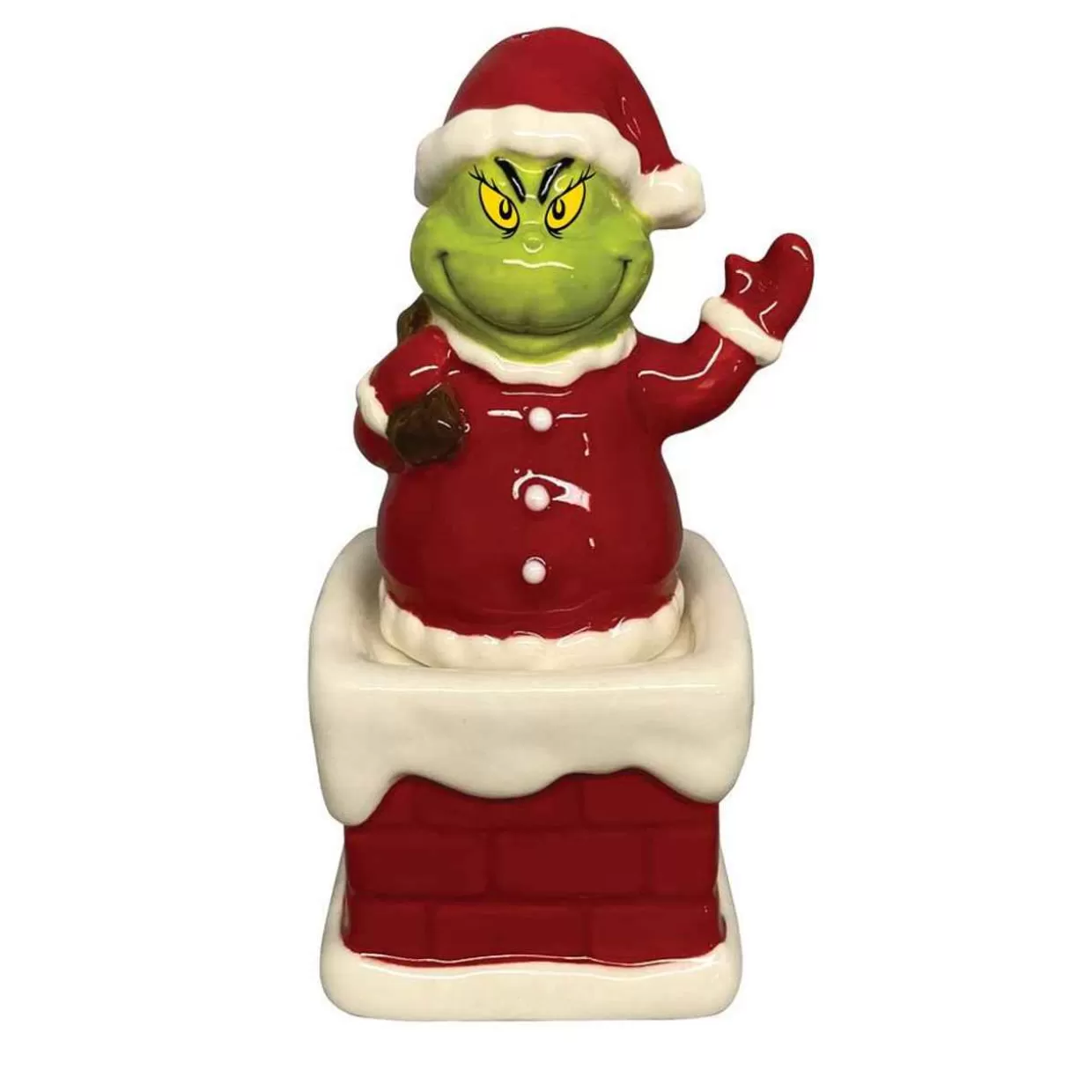 Hallmark Dr. Seuss The Grinch Santa And Chimney Salt And Pepper Shaker Set* Table & Glassware