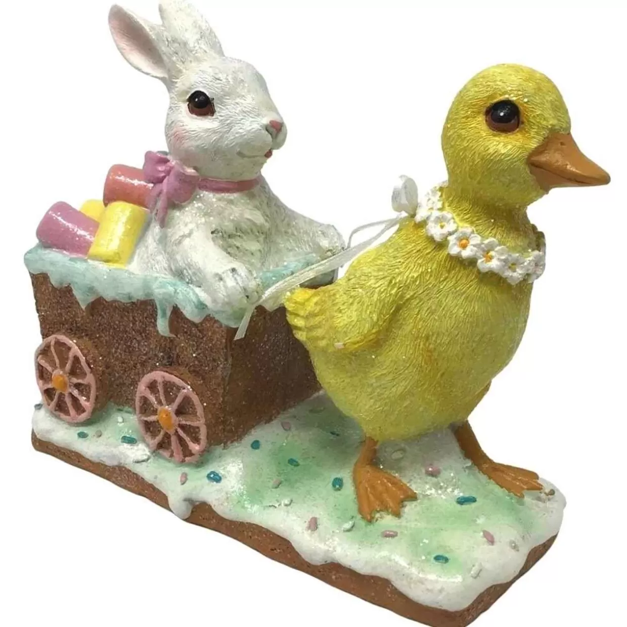 Mark Roberts Duckling Pulling Easter Cart Figurine Spring Decor* Easter And Spring