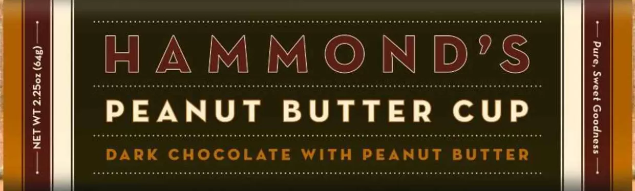 * Hammond's - Peanut Butter Cup Dark Chocolate Candy Bar* Food & Candy