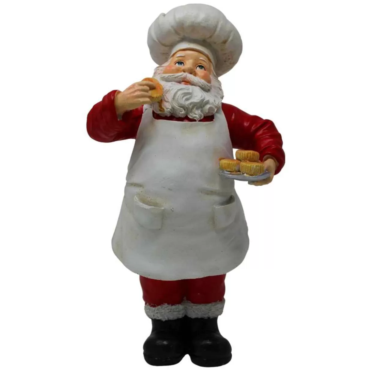 Kurt Adler Holiday Chef Santa With Cookies* Figurines
