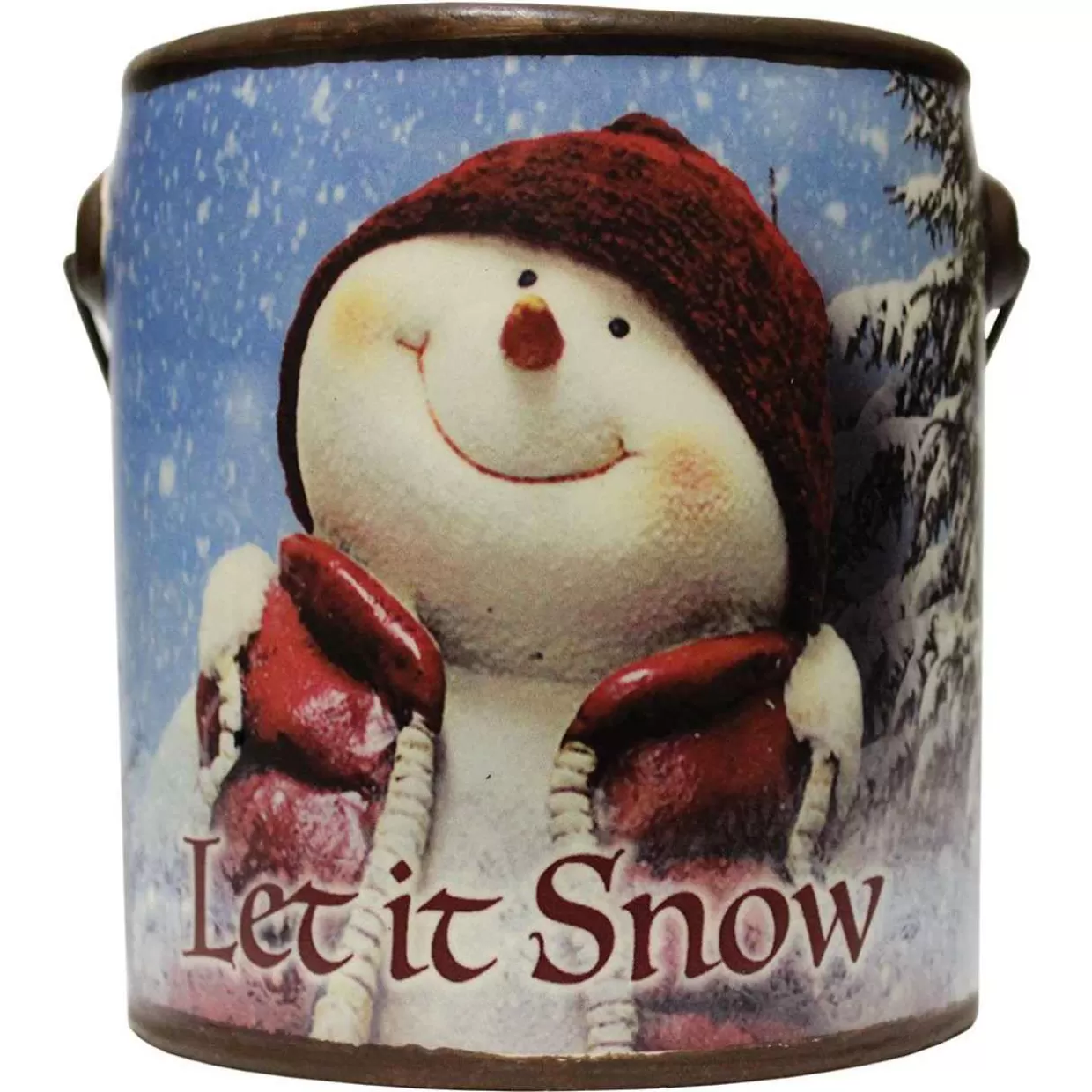 Lumineo Juicy Apples (Winter Jar Let It Snow) Scented Jar Candle (20 Oz) Decorative Ceramic Jar Candle With True To Life Fragrance Made In Usa* Candles