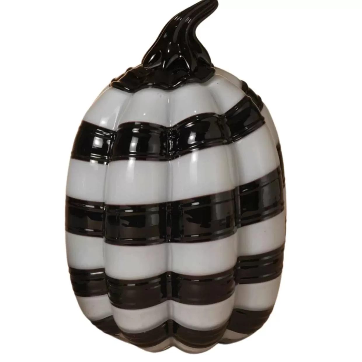 Jim Shore Large Black And White Glass Pumpkin Figurine* Halloween