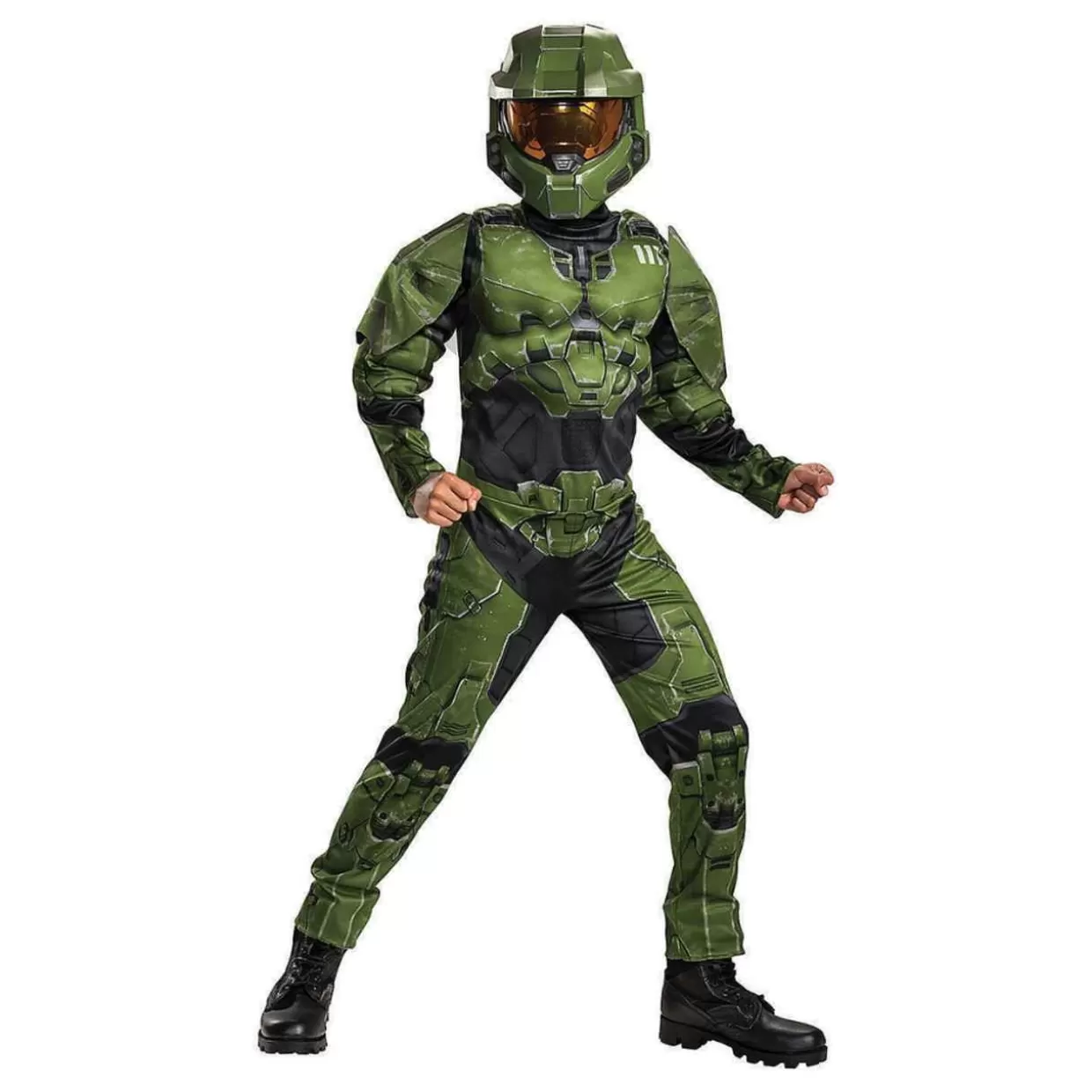 * Large Boys Classic Muscle Master Chief Infinite Costume* Halloween