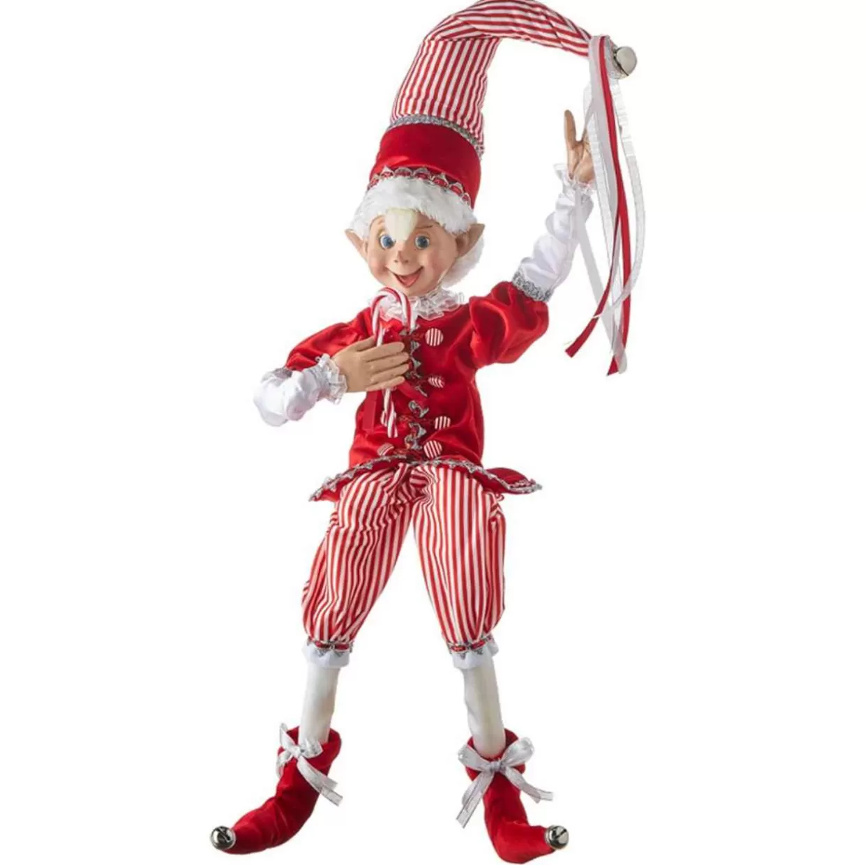 Kurt Adler Large Posable Elf With Candy Cane* Figurines
