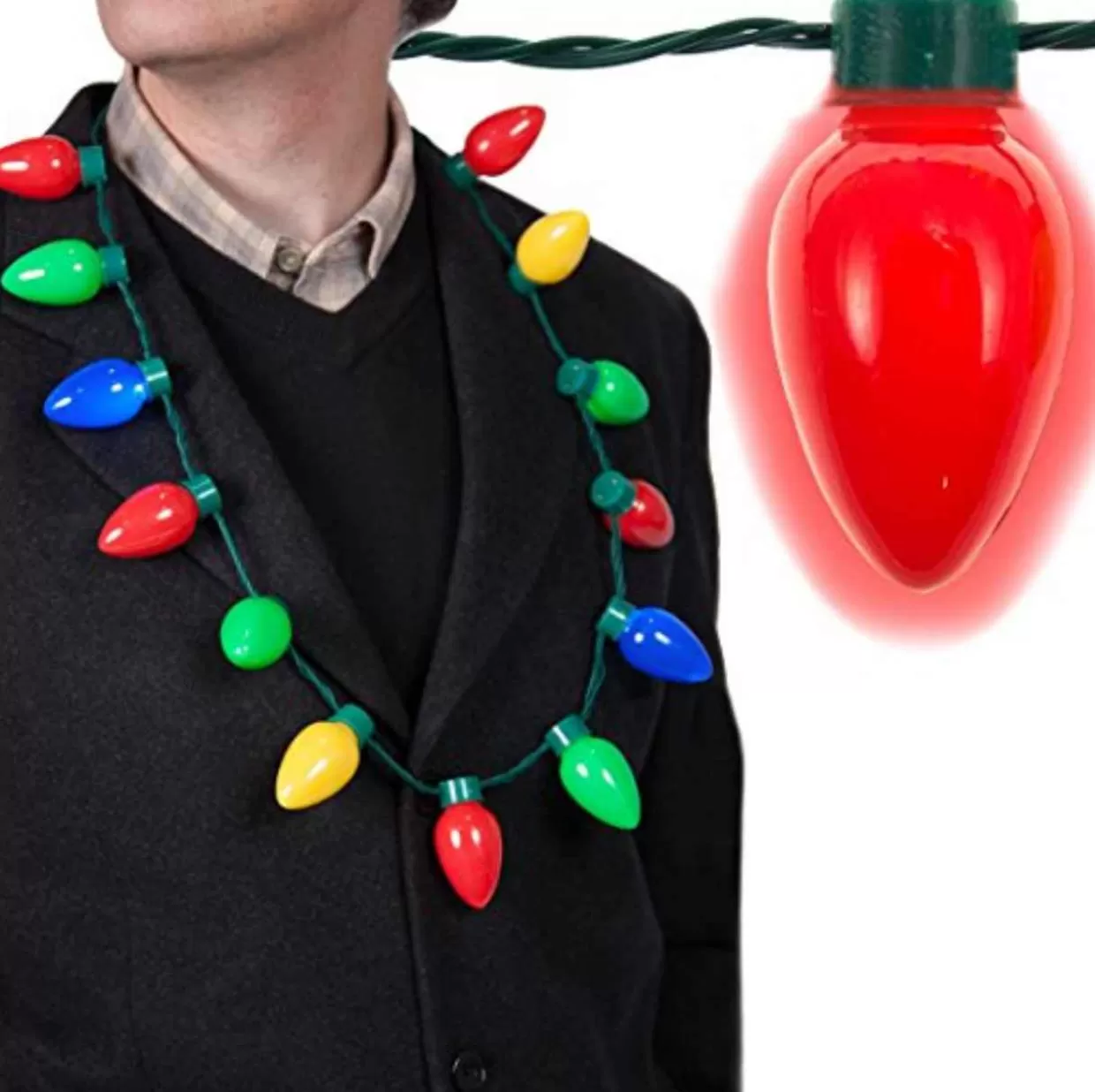 Lumineo Led Light Up Christmas Bulb Necklace String Light Party Favors For Adults Or Kids Holiday Xmas* Clothing