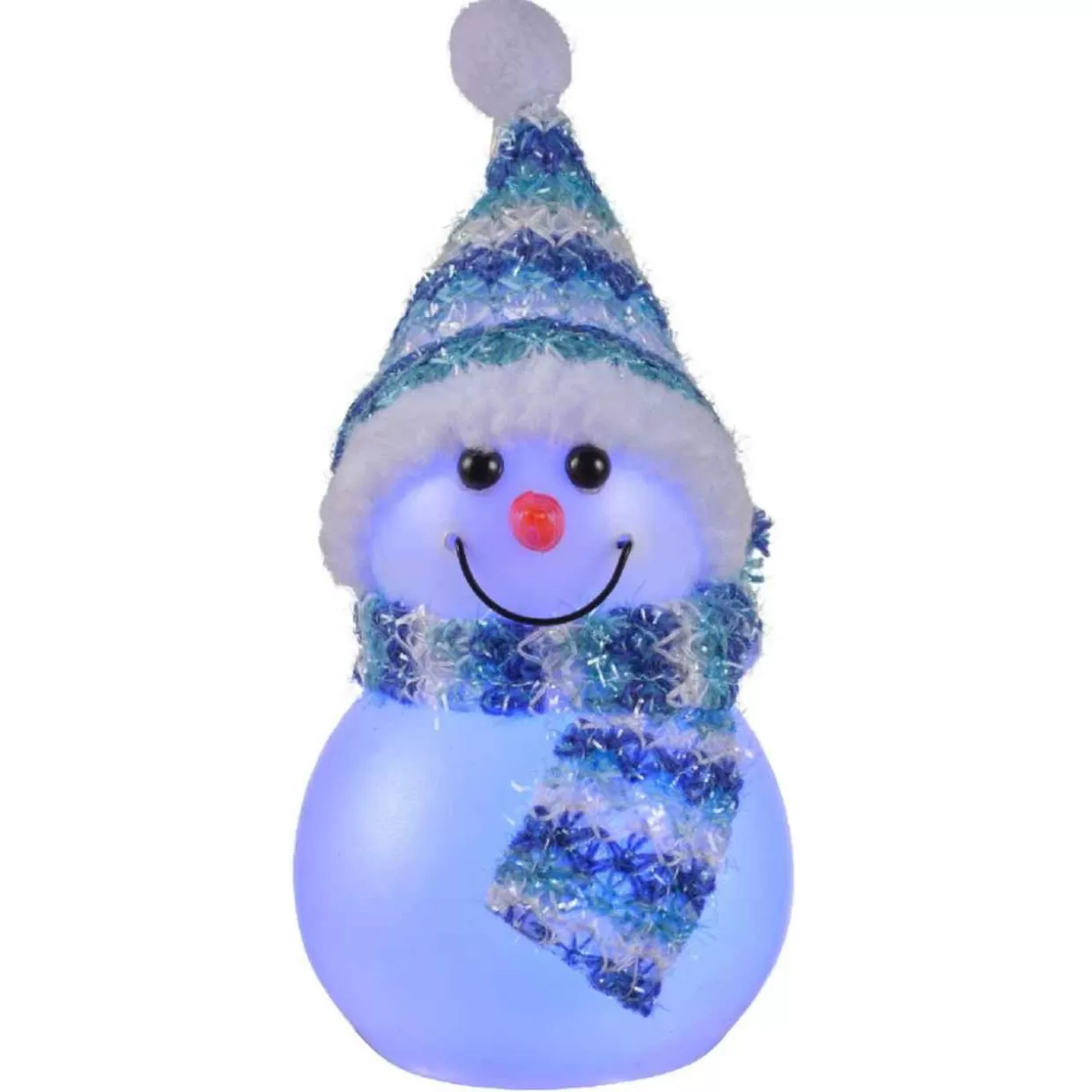 Kurt Adler Led Snowman Wearing Blue Hat* Figurines