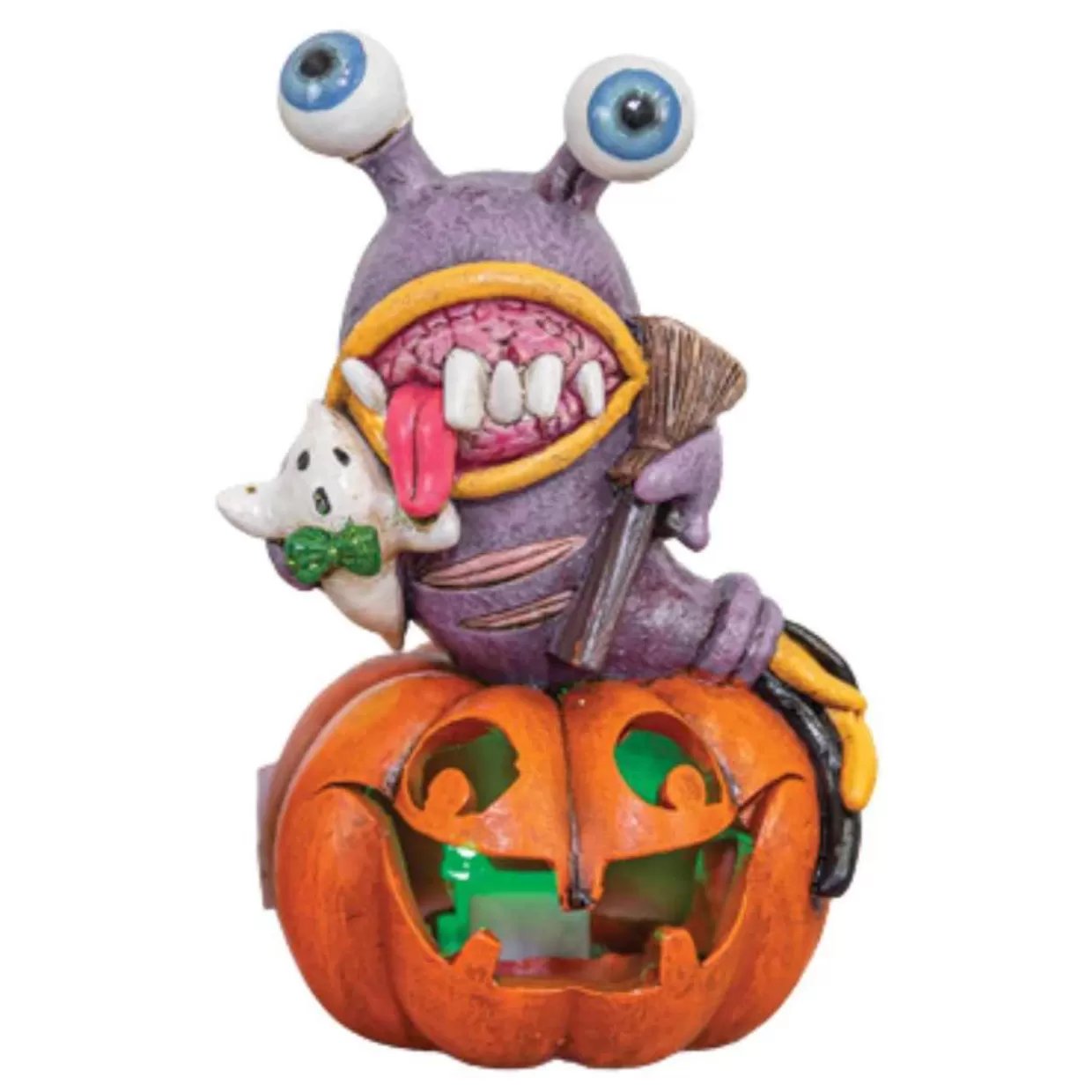 Kurt Adler Led Spooky Purple Monster Jack O'Lantern* Halloween