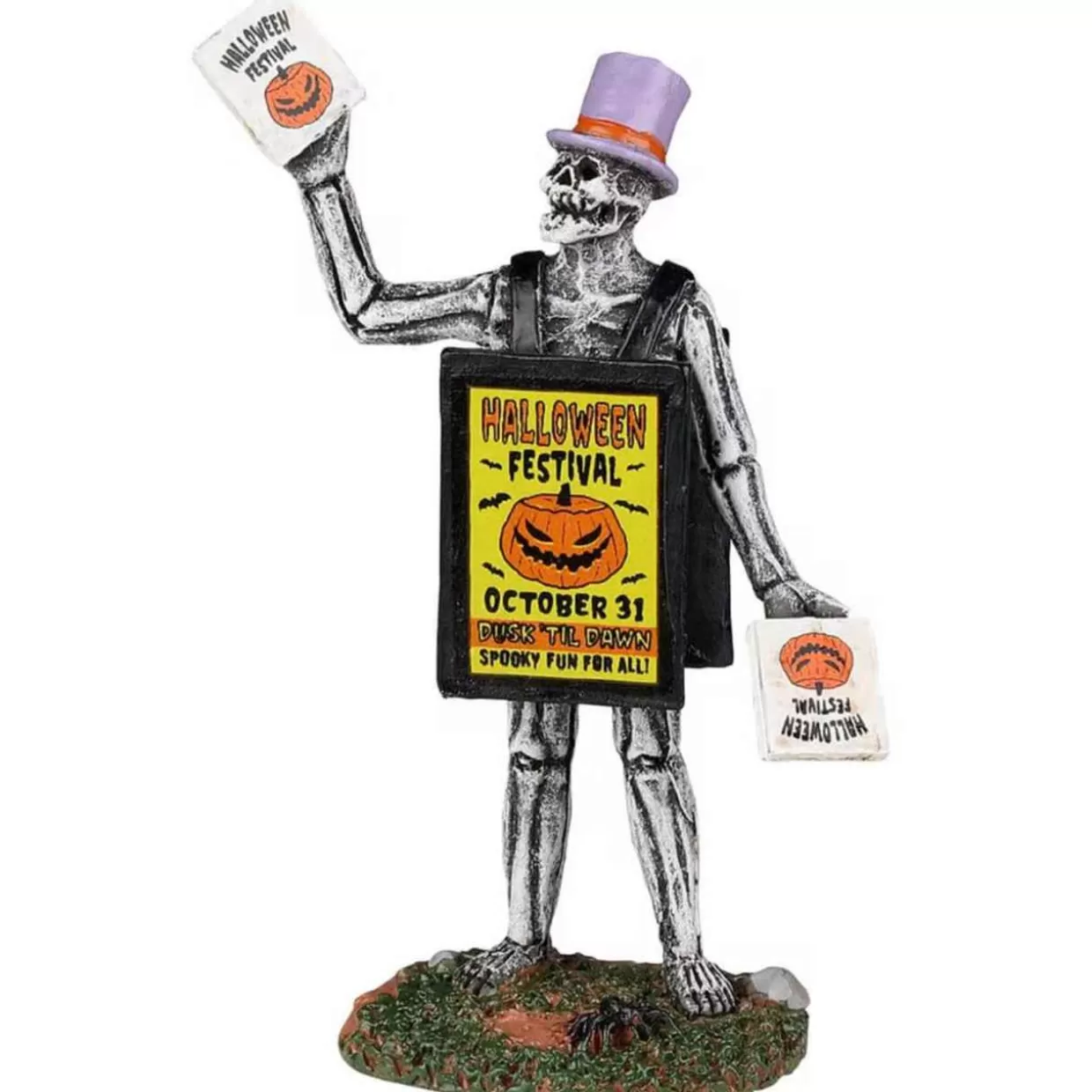 Lemax - Spookytown - Sandwich Board Skeleton* Halloween