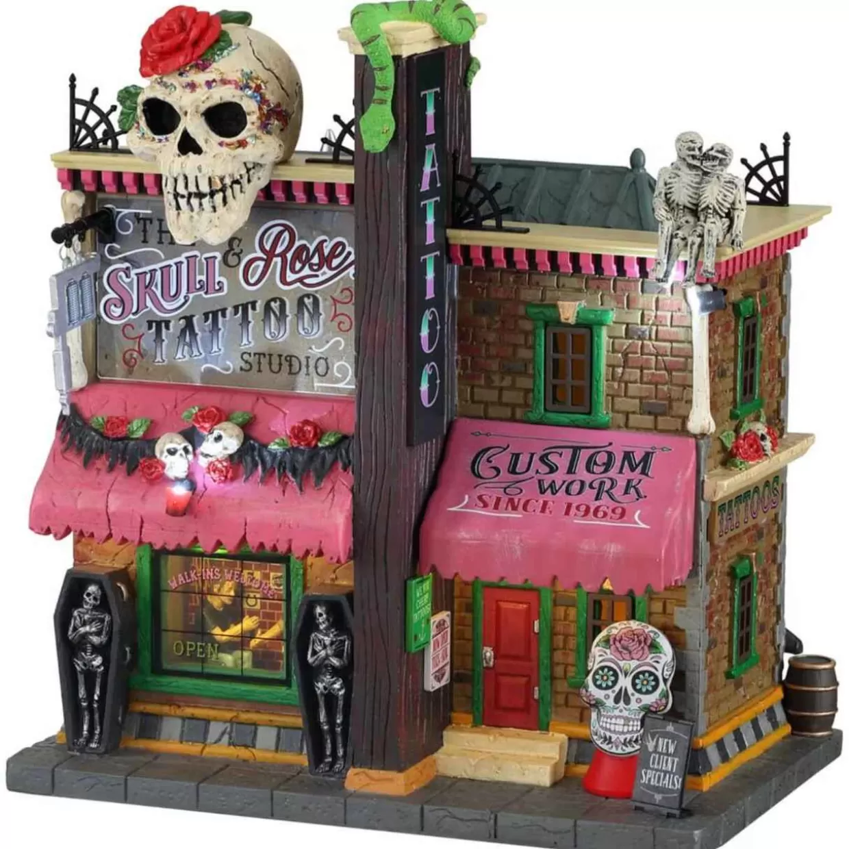 Lemax - Spookytown - Skull & Rose Tattoo Studio* Halloween