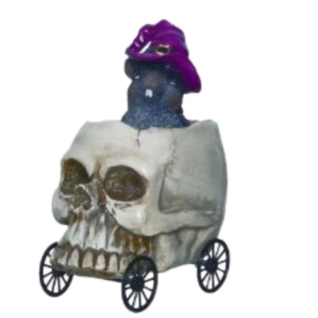 * Light Up Halloween Wheelie Skull Figurine* Halloween