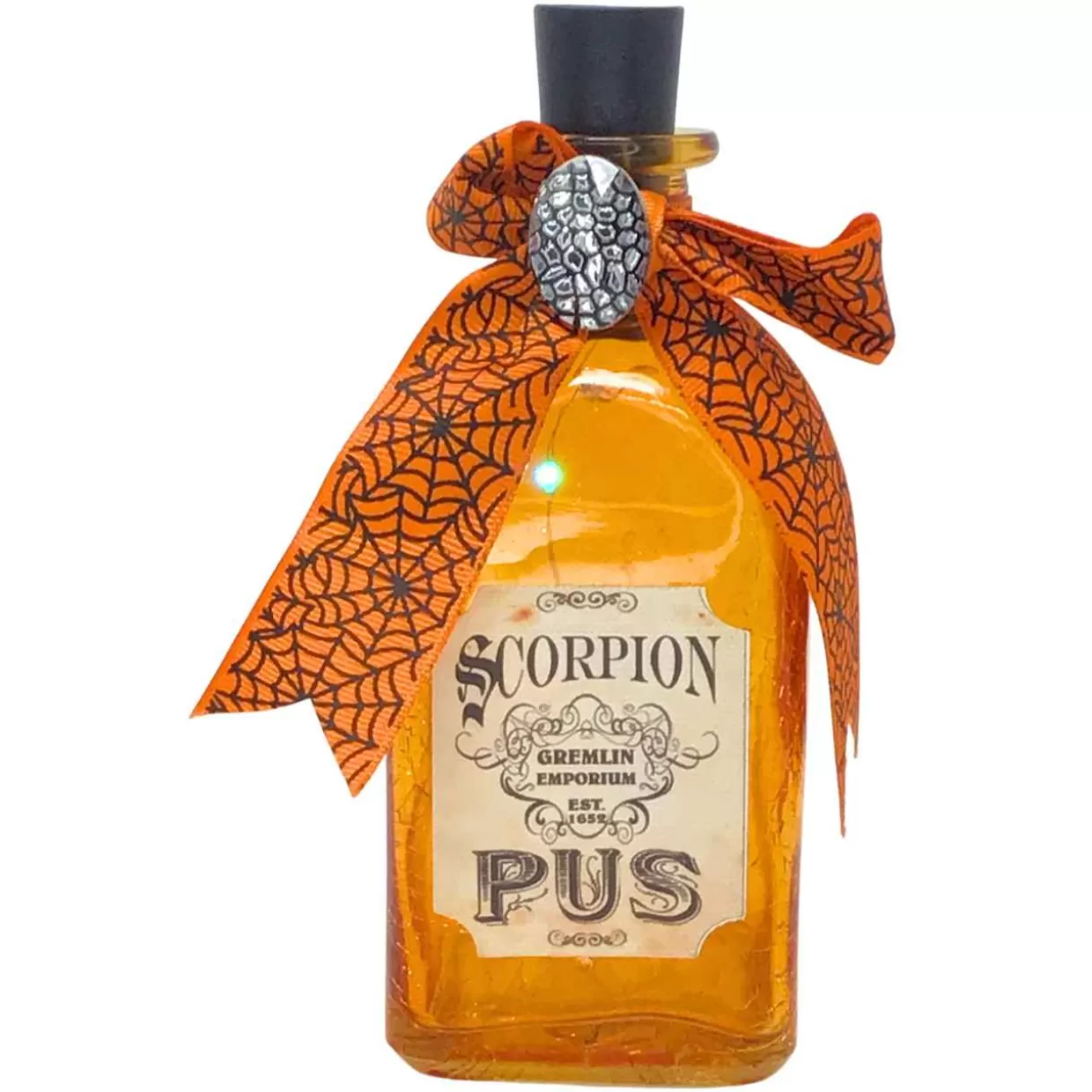 Lumineo Lit Scorpion Pus Potion Bottle Halloween Decor* Halloween