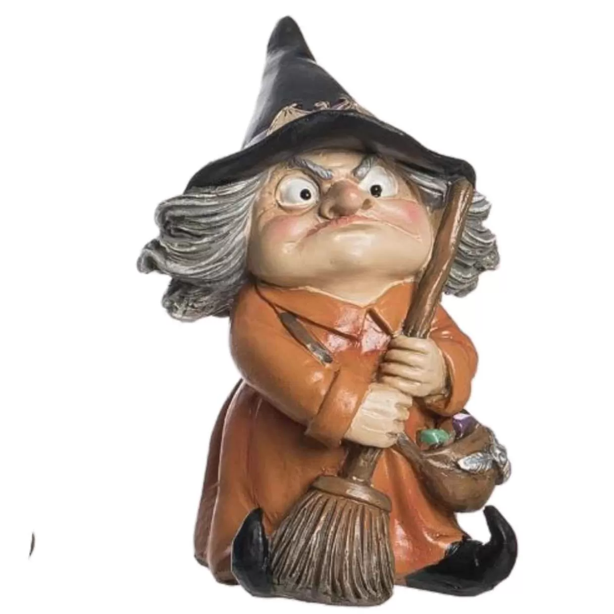 * Little Witch With A Robe And Broom Figurine* Halloween