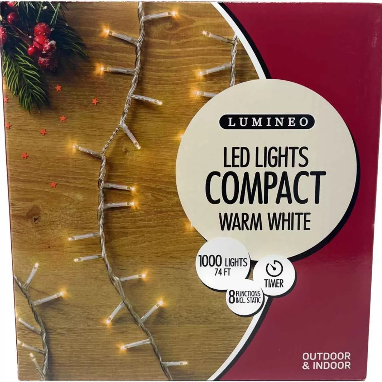 Lumineo 1000 Led Warm White Compact Lights Transparent Wire* Lumineo Lights