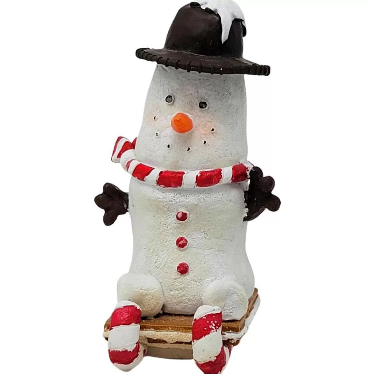 Kurt Adler Marshmallow Snowman Wearing Top Hat Figurine* Figurines
