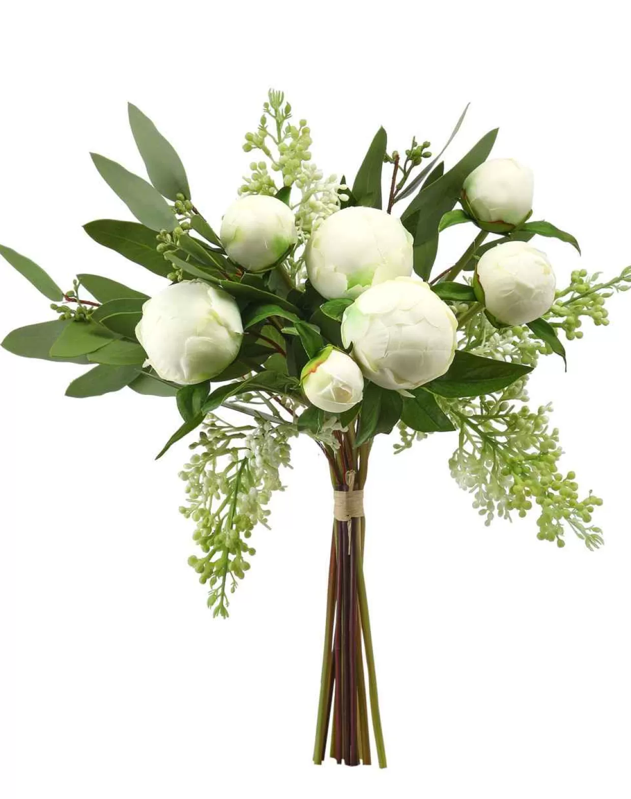 * Peony Bud/Lilac Eucalyptus Bundle Cream/White 14"* Easter And Spring