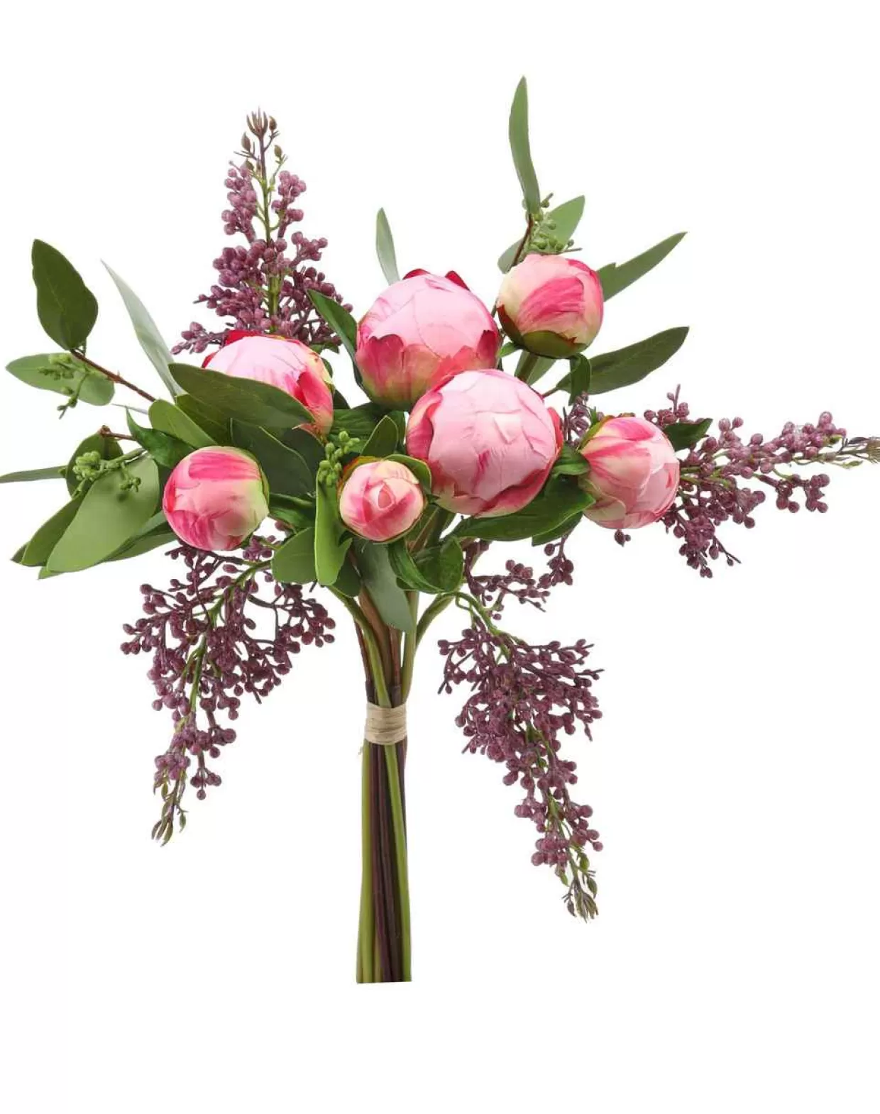 * Peony Bud/Lilac Eucalyptus Bundle Pink 14"* Easter And Spring