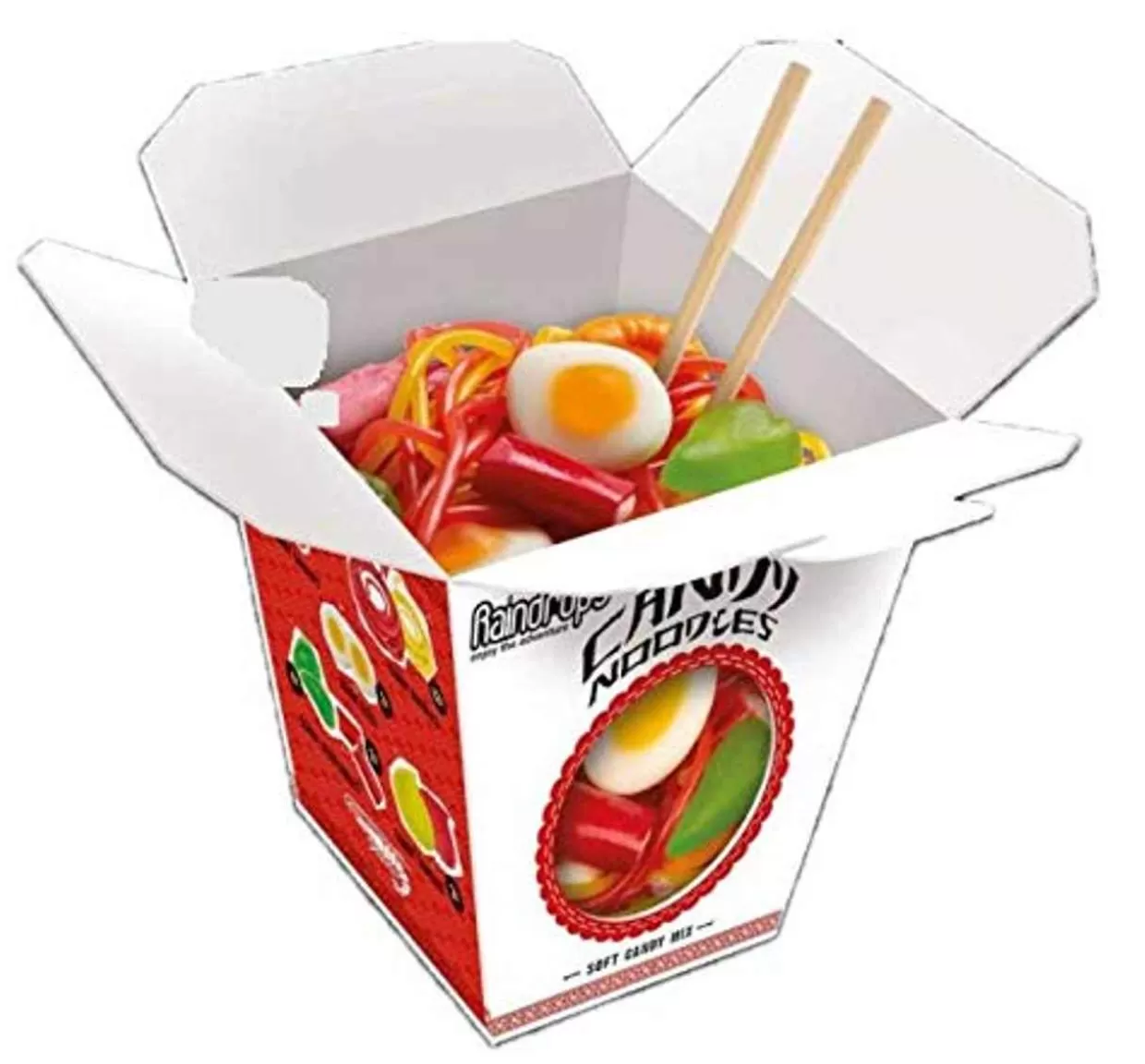 * Raindrops Gummy Noodles In Takeout Carton, 3.88 Ounce* Food & Candy
