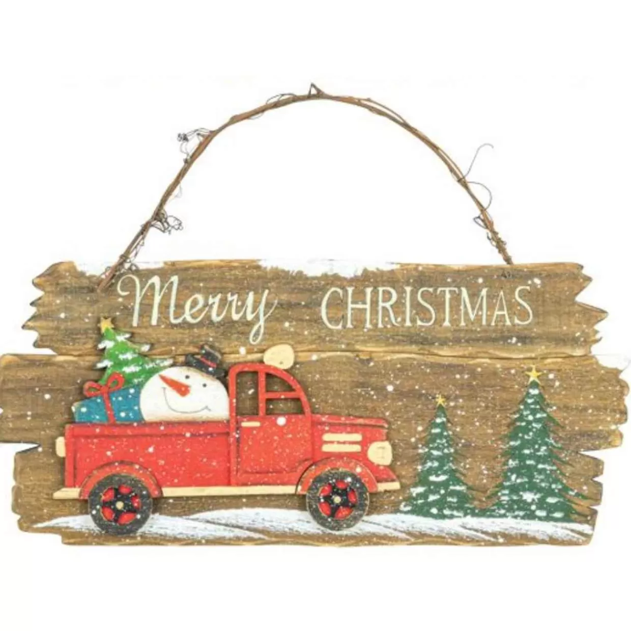* Red Truck Merry Christmas Sign* Wooden Signs