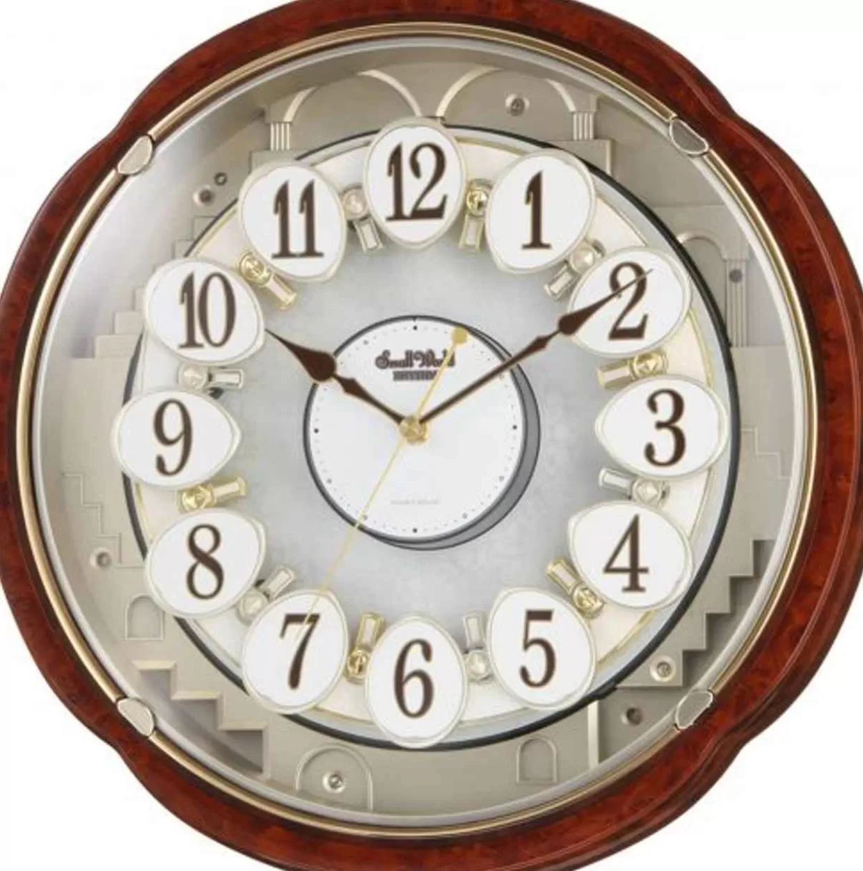 Rhythm Clocks Rhythm Usa - Blossom Woodgrain Wall Clock* Rhythm Clocks