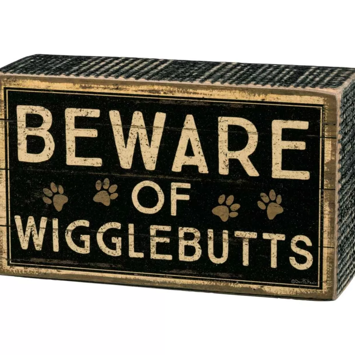 * Rustic Box Sign, 5" X 3", Beware Of Wigglebutts* Wooden Signs