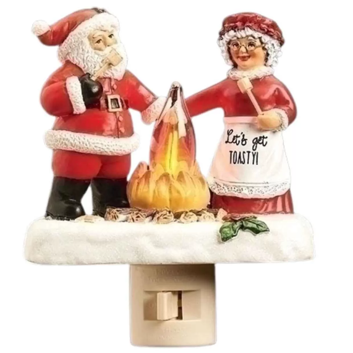 Possible Dreams Santa And Mrs. Claus Campfire Night Light* Night Lights