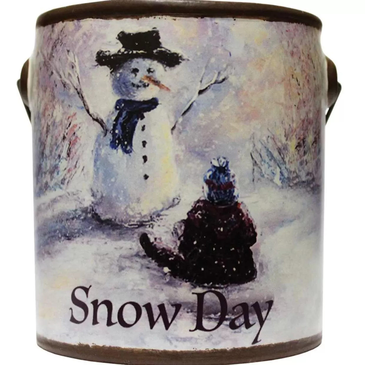 Lumineo Snow Day (Crumb Coffee Cake) Scented Jar Candle (20 Oz) Decorative Ceramic Jar Candle With True To Life Fragrance Made In Usa* Candles