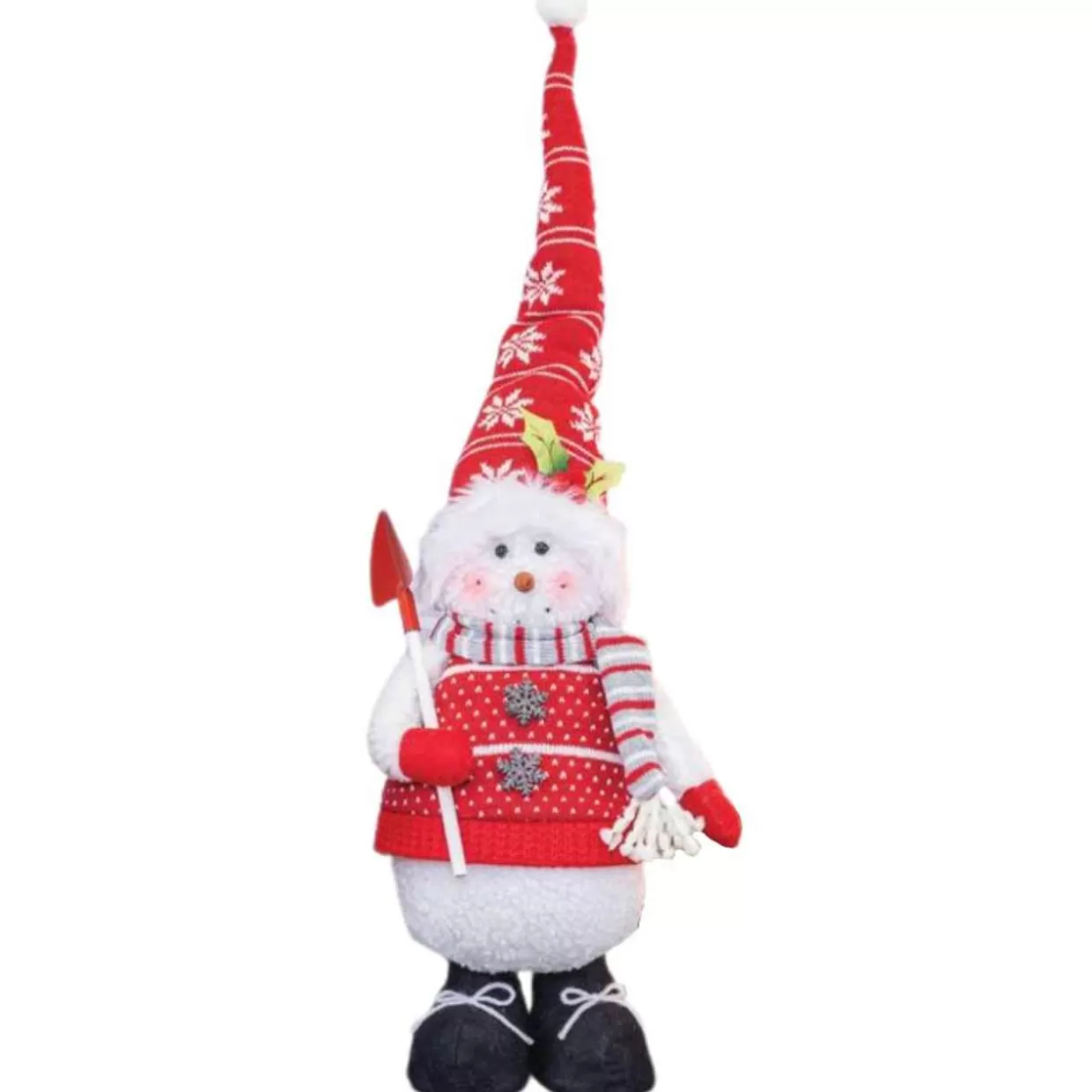 Kurt Adler Snow Sweater Snowman Holding Shovel* Figurines