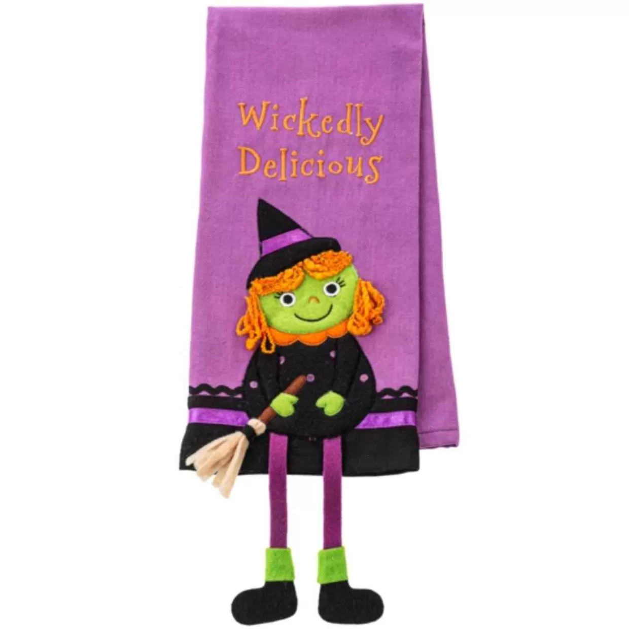 * Spooky Witch Dangle Leg Tea Towel* Halloween