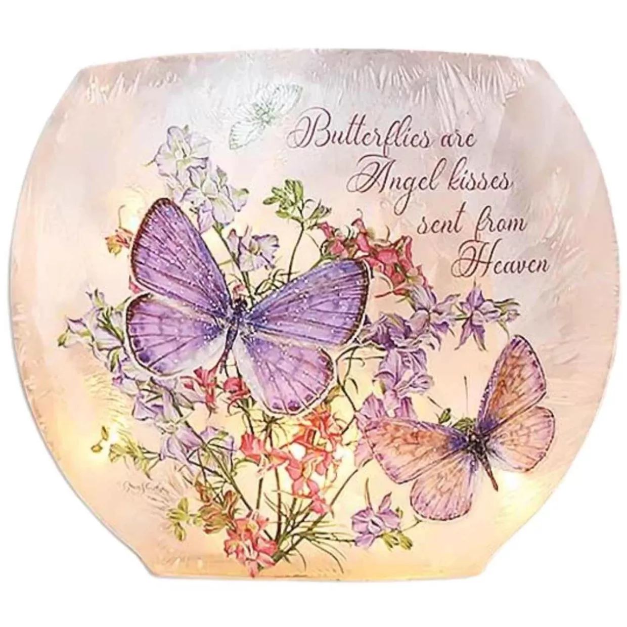 Stony Creek - Orange And Purple Butterfly Kisses Oval Shaped Decorative Light* Easter And Spring