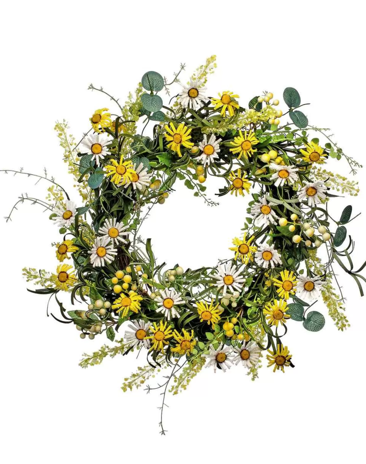 * Texture Daisy & Berry & Astilbr Wreath 22"* Easter And Spring